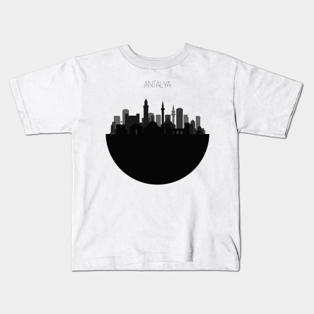 Antalya Skyline Kids T-Shirt by inspirowl